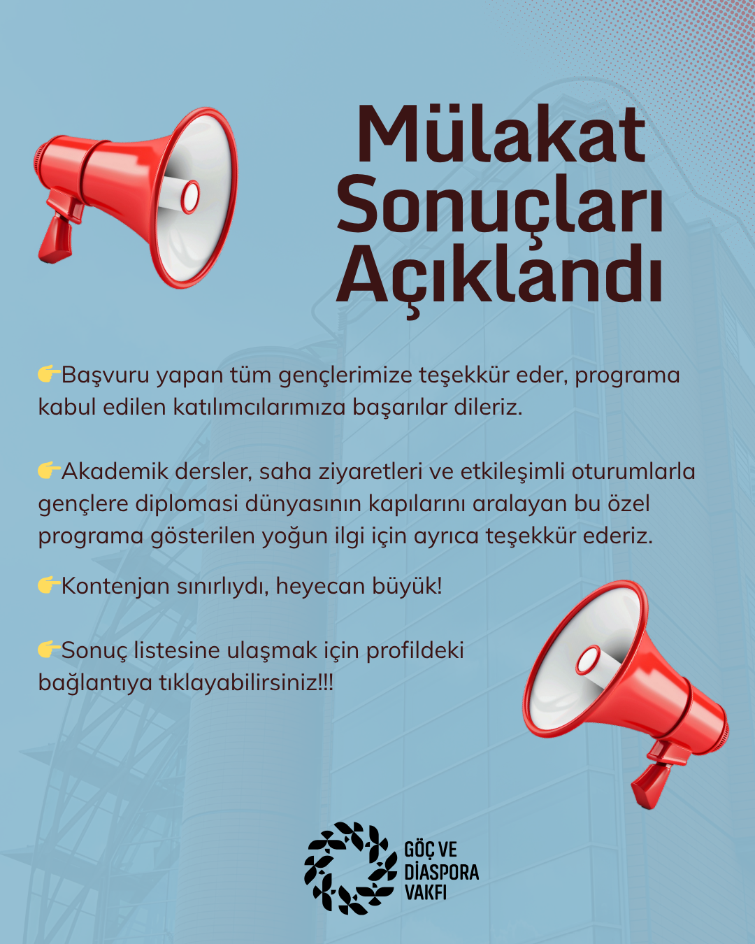 GDV AKADEMİ Mülakat sonuçları açıklandı!